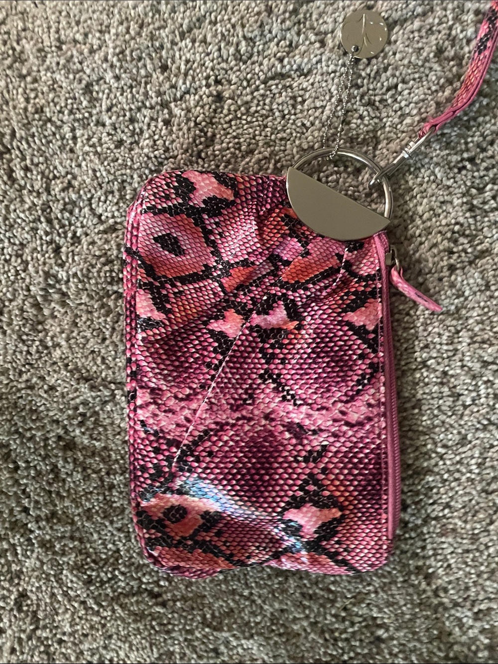 Denim 24/7 Pink Snake Print Wristlet
